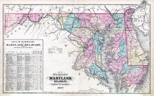 Railroad Map Maryland, Carroll County 1877